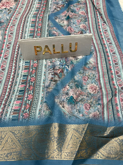 Pure Linen Silk Saree.