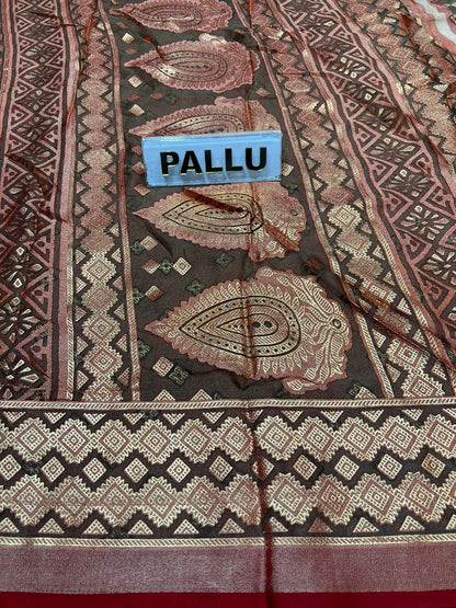 Pure Linen Silk Saree.