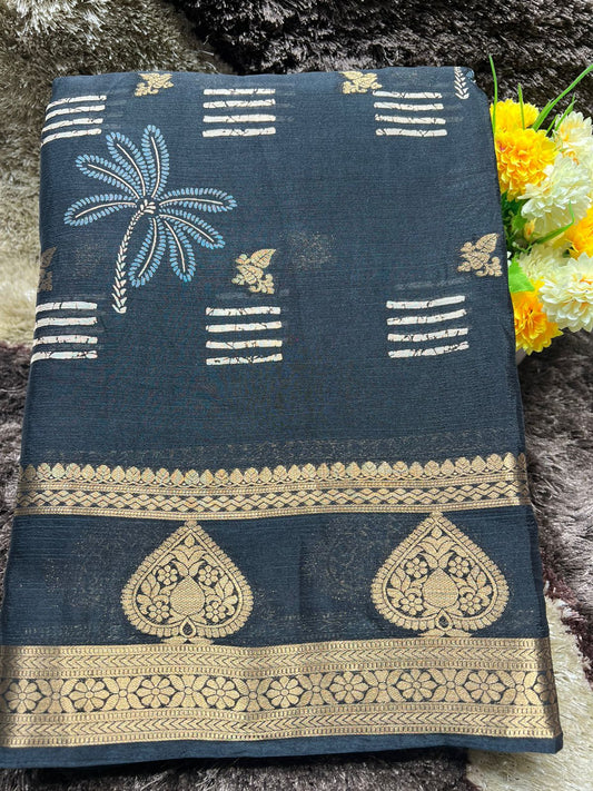 Pure Linen Silk Saree.
