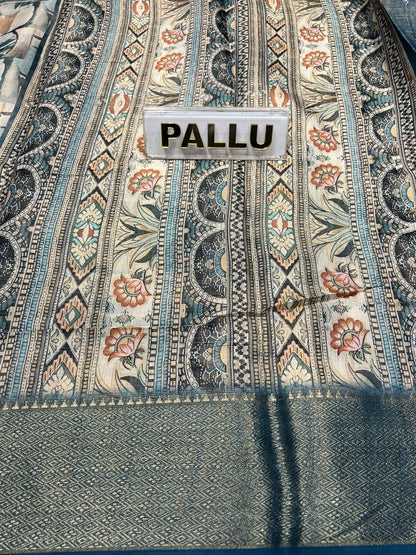 Pure Linen Silk Saree.
