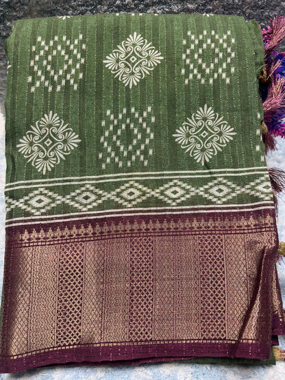 Pure Linen Silk Saree.