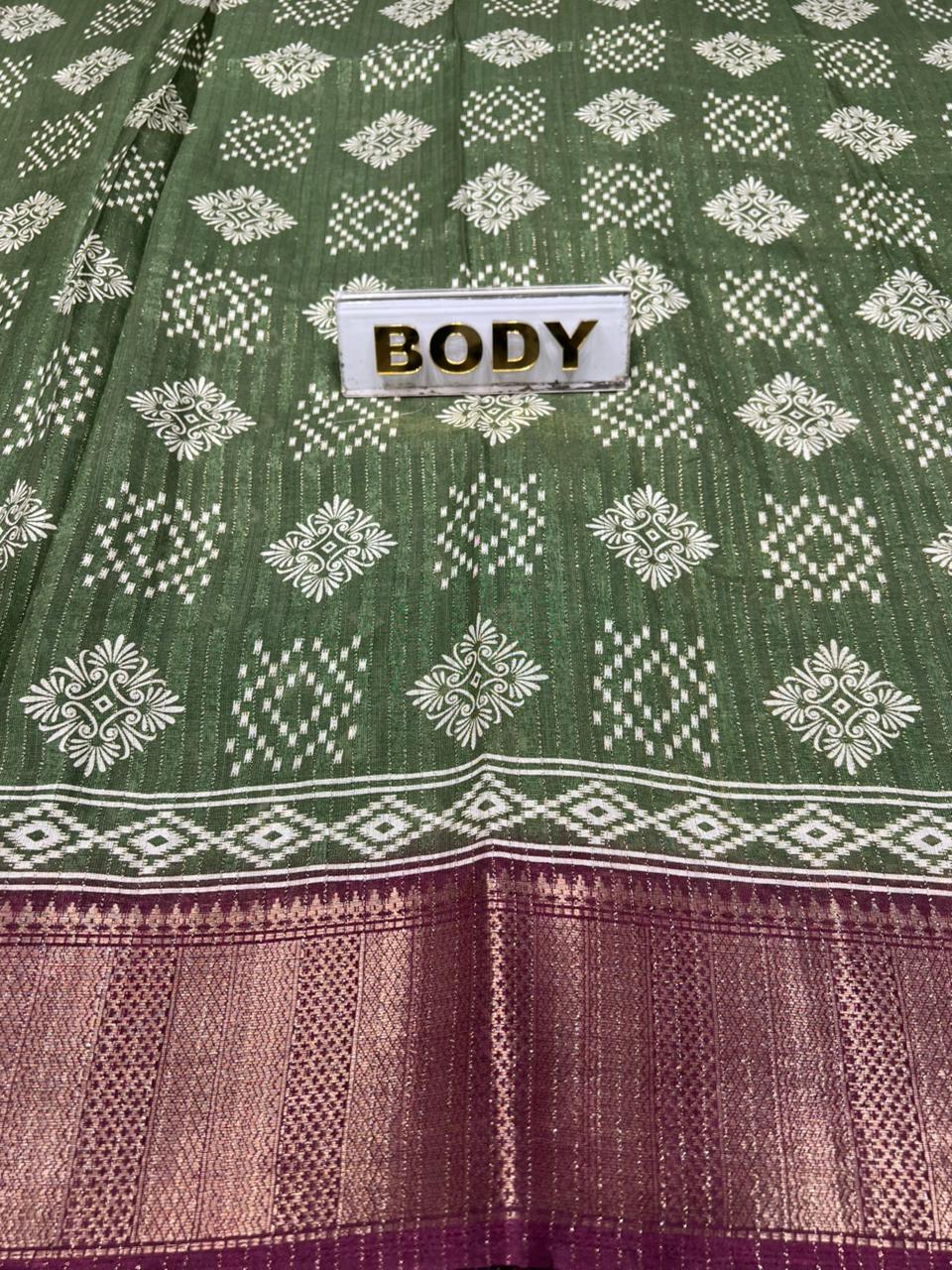 Pure Linen Silk Saree.
