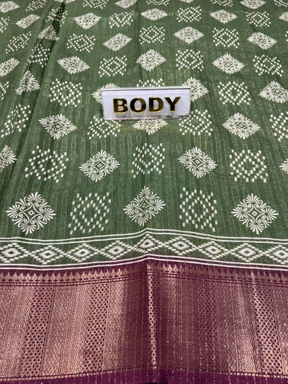 Pure Linen Silk Saree.