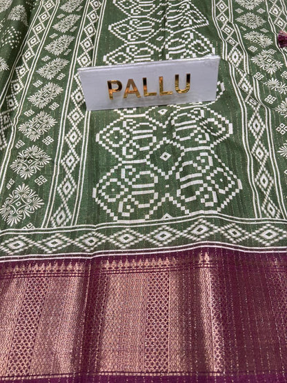 Pure Linen Silk Saree.