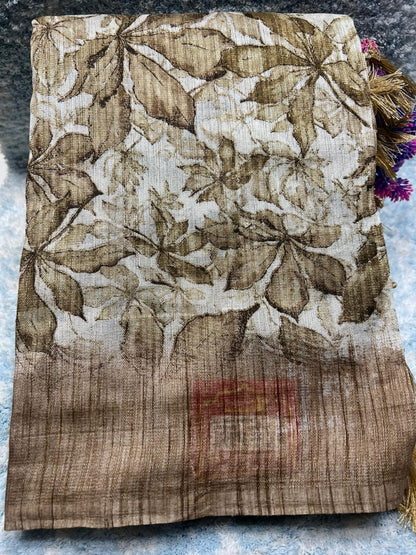 Pure Linen Silk Saree.