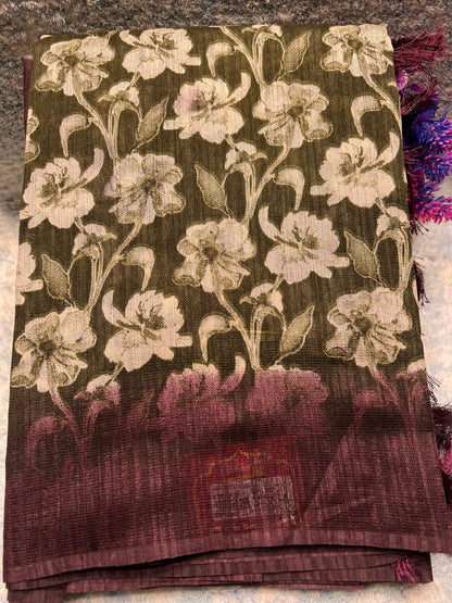 Pure Linen Silk Saree.
