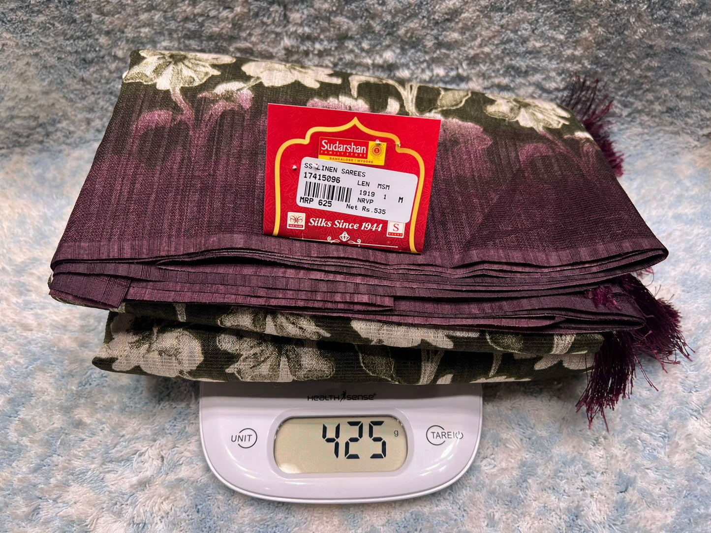 Pure Linen Silk Saree.