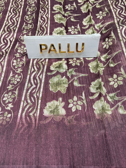 Pure Linen Silk Saree.