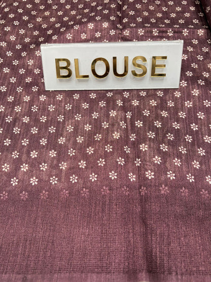 Pure Linen Silk Saree.