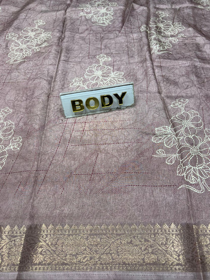 Pure Linen Silk Saree.