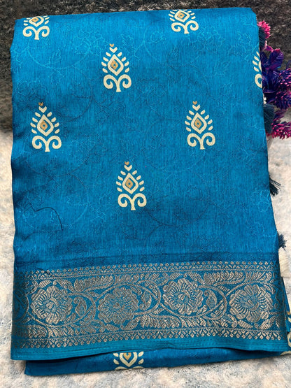 Pure Linen Silk Saree.