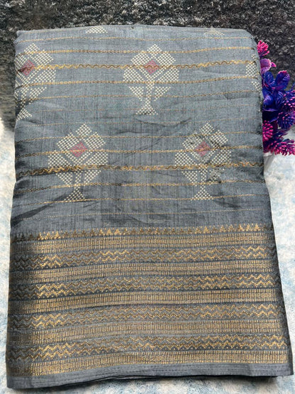 Pure Linen Silk Saree.