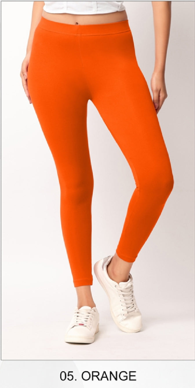 Ankle length Cotton+Lycra stretchable leggings.499/- For 3 Pieces