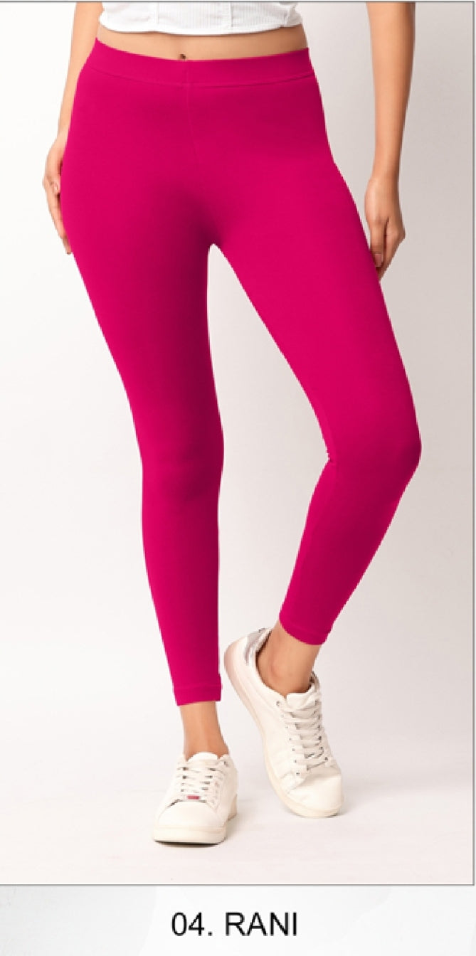 Ankle length Cotton+Lycra stretchable leggings.499/- For 3 Pieces