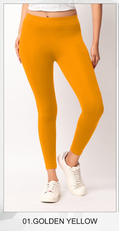 Ankle length Cotton+Lycra stretchable leggings.499/- For 3 Pieces