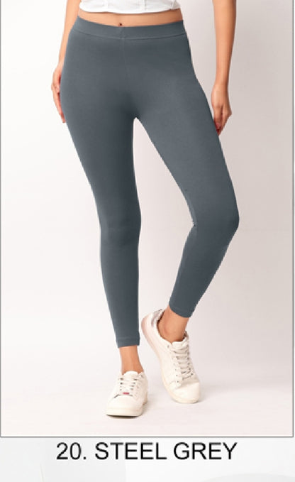 Ankle length Cotton+Lycra stretchable leggings.499/- For 3 Pieces