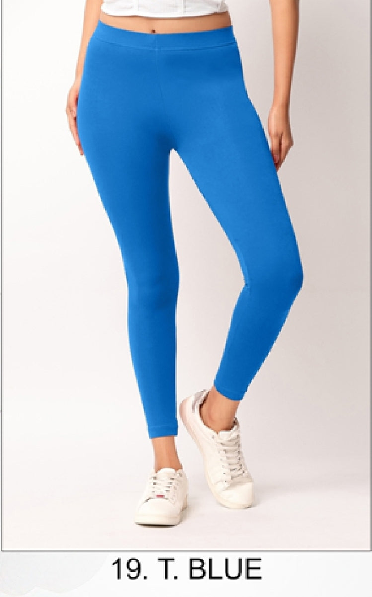 Ankle length Cotton+Lycra stretchable leggings.499/- For 3 Pieces