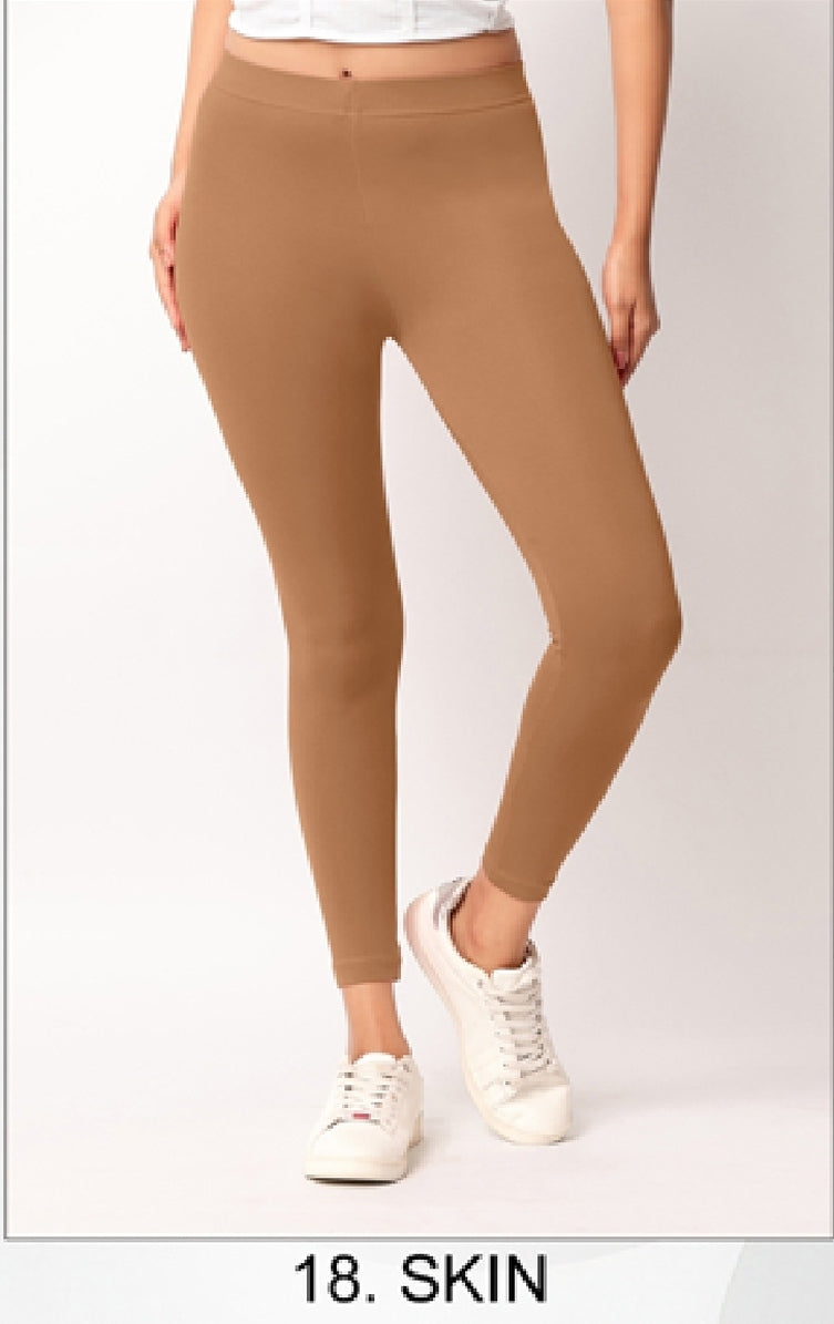 Ankle length Cotton+Lycra stretchable leggings.499/- For 3 Pieces