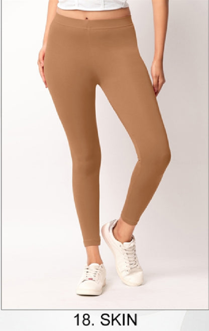 Ankle length Cotton+Lycra stretchable leggings.499/- For 3 Pieces