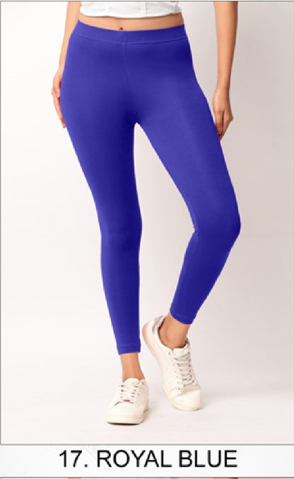 Ankle length Cotton+Lycra stretchable leggings.499/- For 3 Pieces