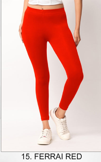 Ankle length Cotton+Lycra stretchable leggings.499/- For 3 Pieces