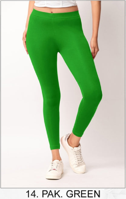 Ankle length Cotton+Lycra stretchable leggings.499/- For 3 Pieces