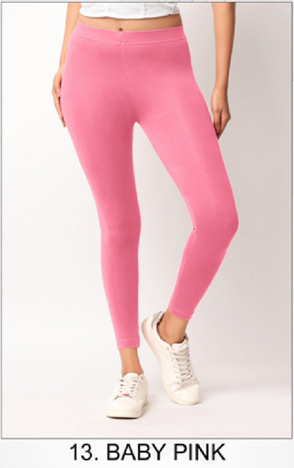 Ankle length Cotton+Lycra stretchable leggings.499/- For 3 Pieces