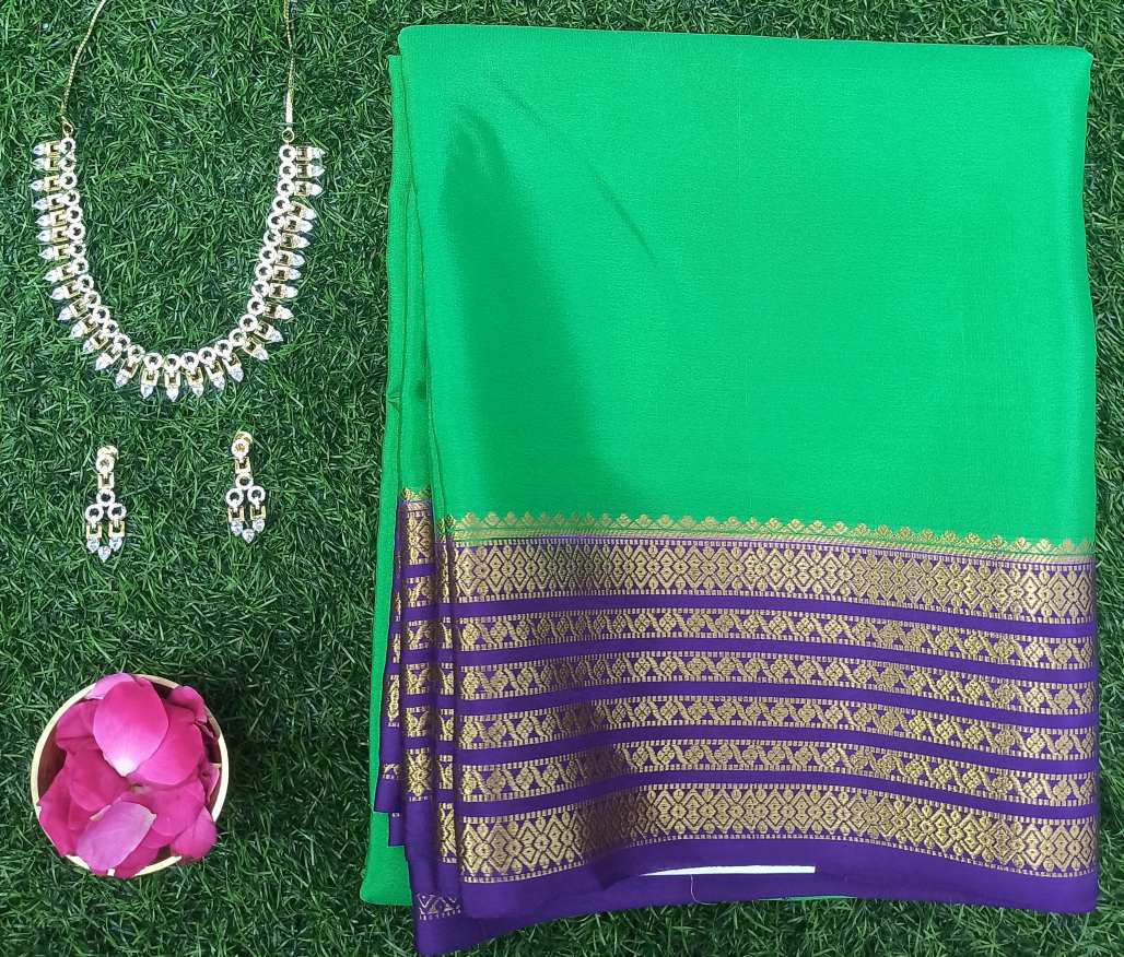 Pure Mysore Silk Crape Sarees