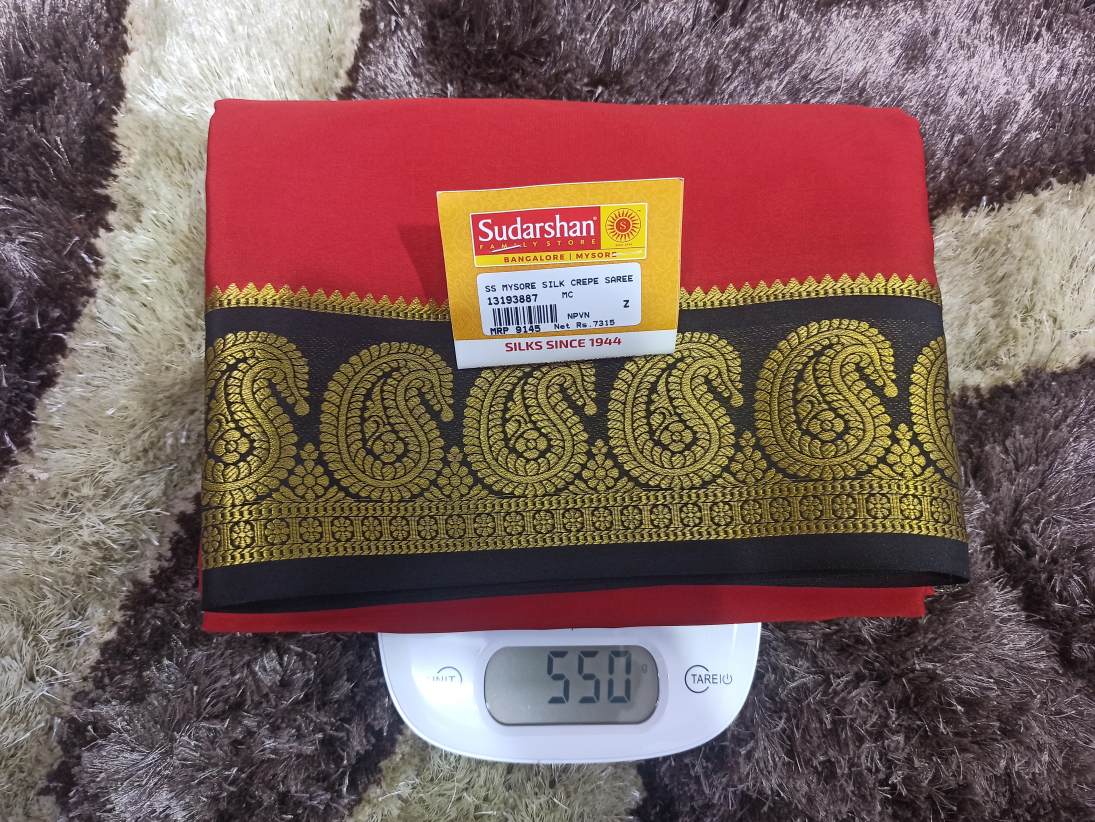 Pure Mysore Silk Crape Saree