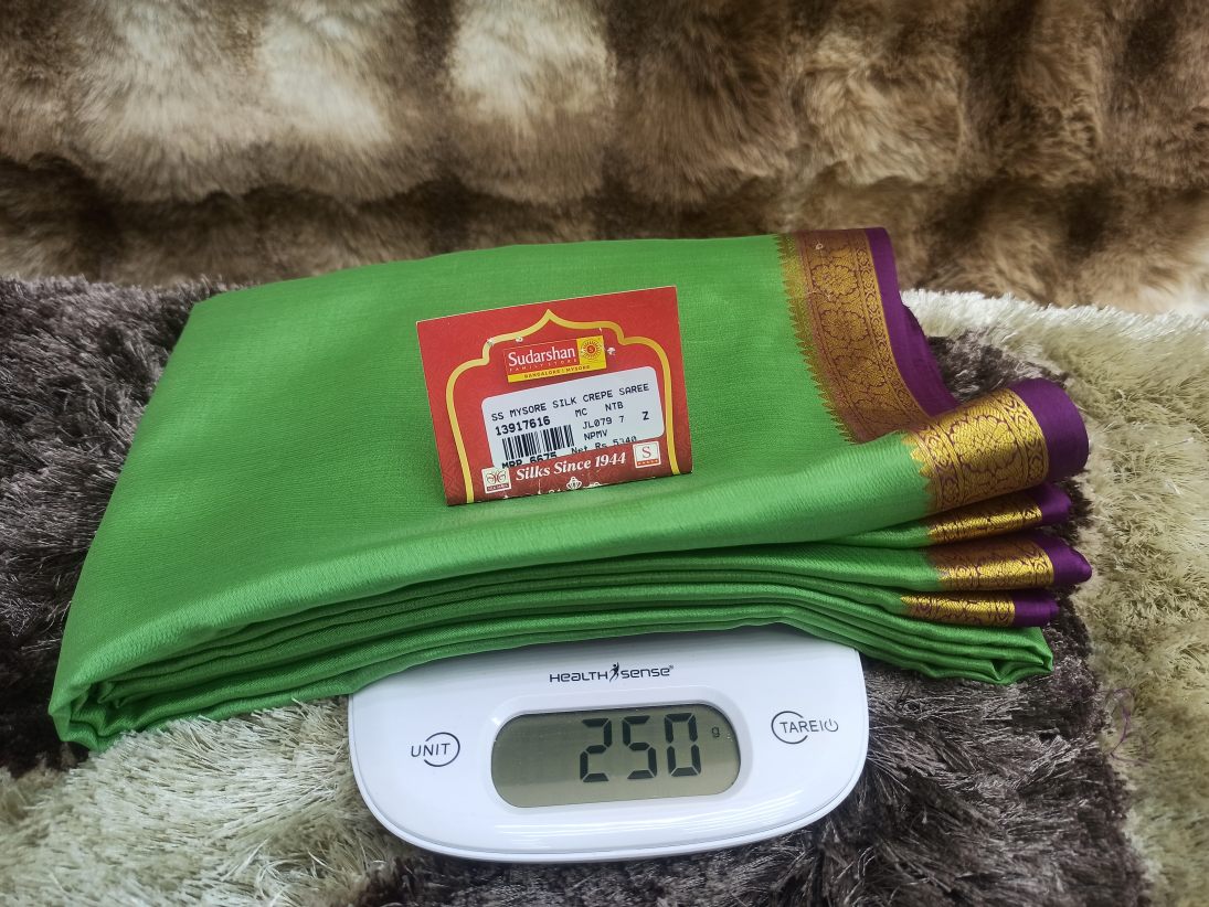 Pure Mysore Silk Saree( 60 Grams )