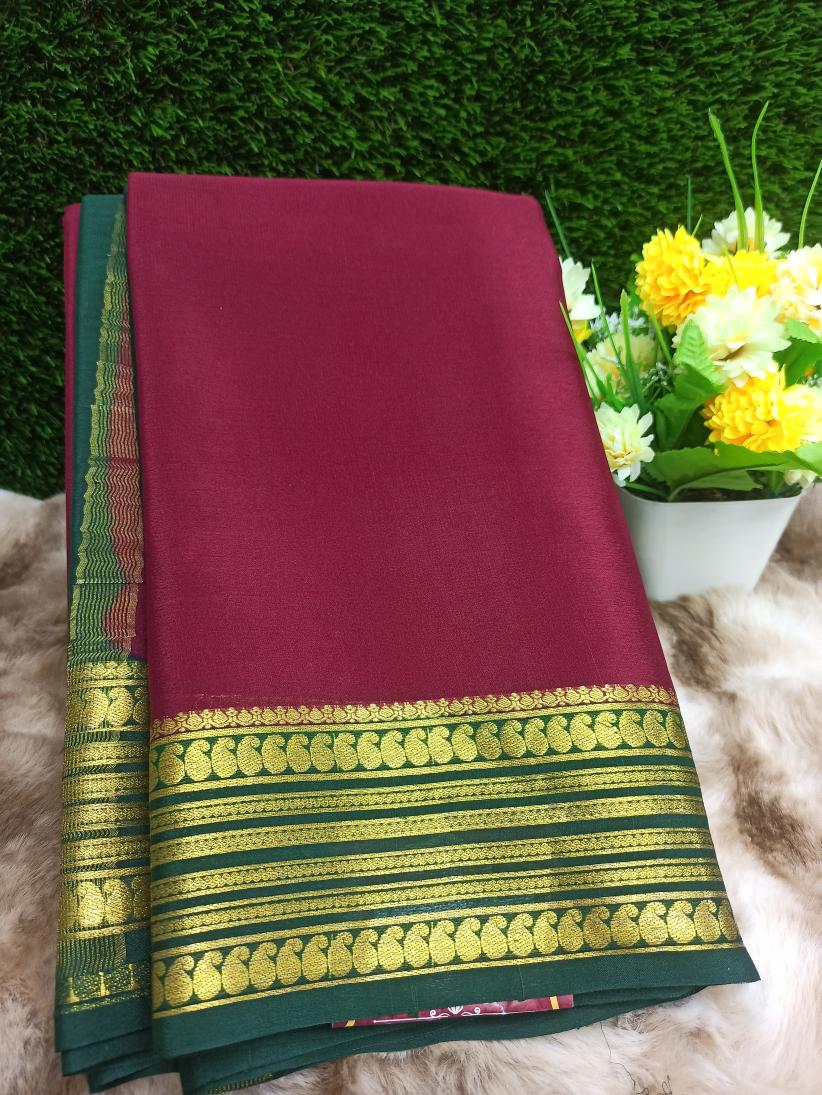 Pure Mysore Silk Saree ( 60 Grams )