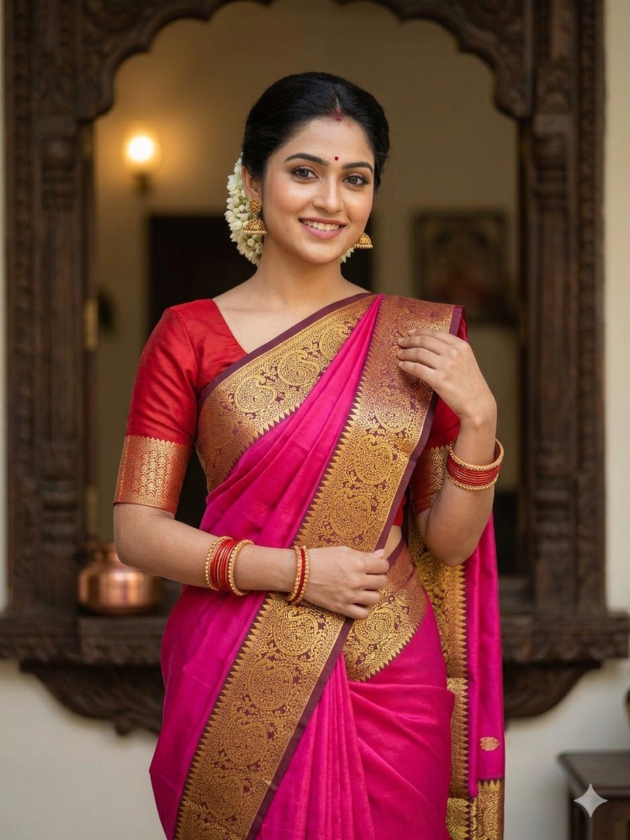 Pure Mysore Silk Saree.
