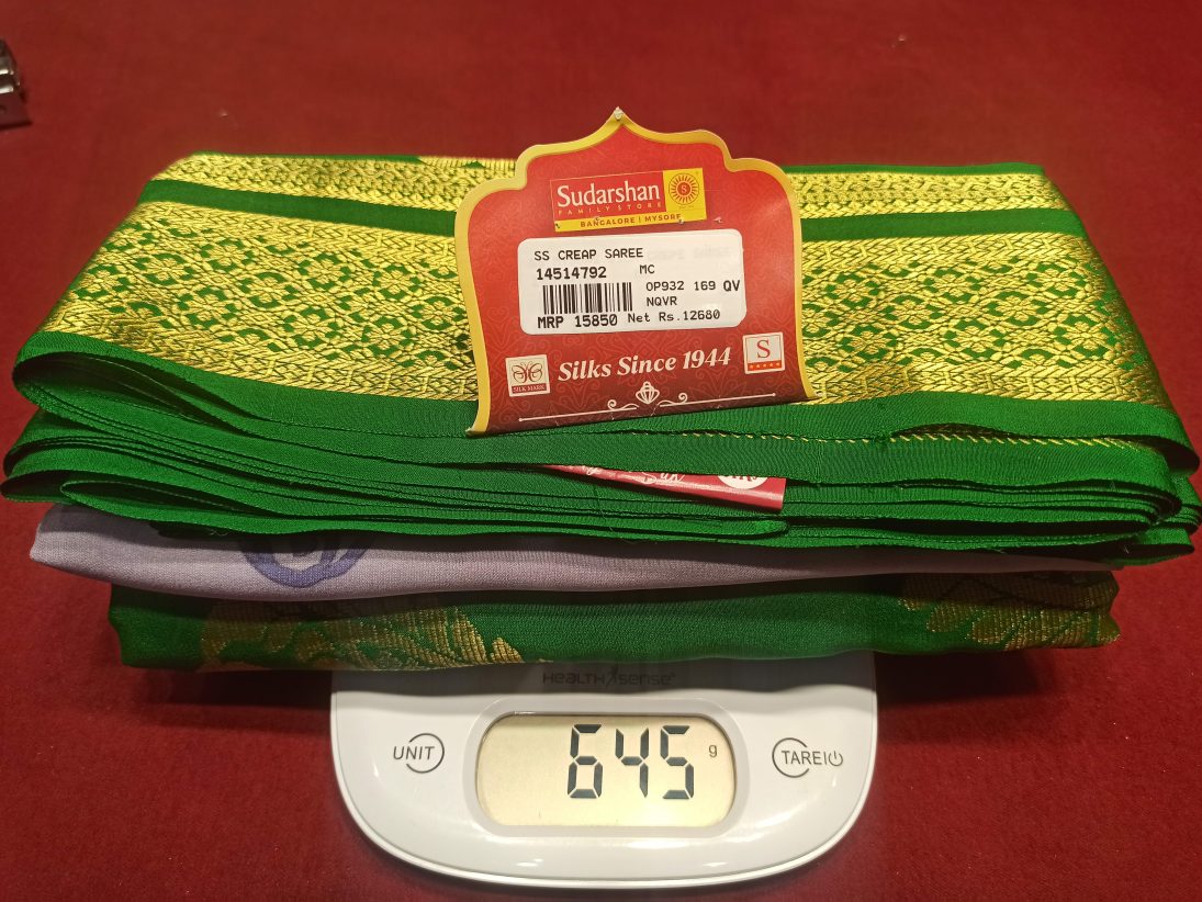 Pure Mysore Silk Saree.