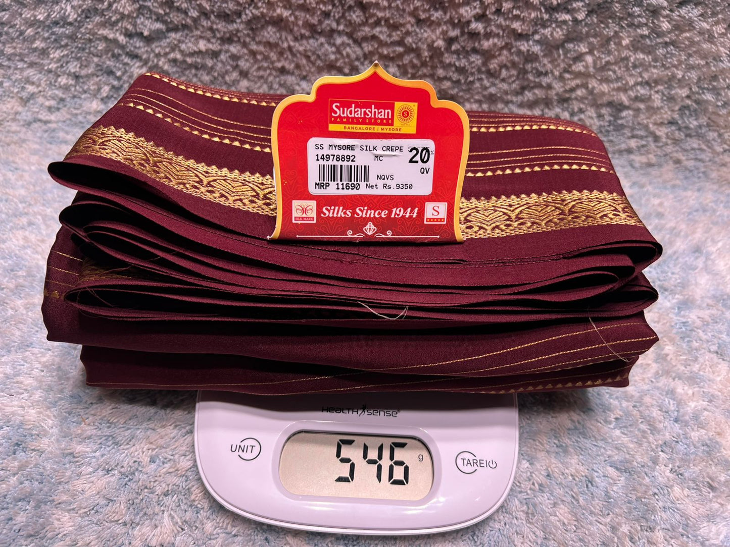 Pure Mysore Silk Saree.