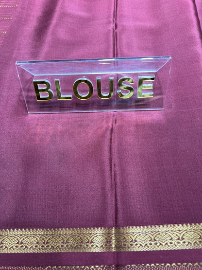 Pure Mysore Silk Saree.