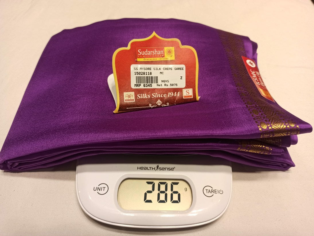 Pure Mysore Silk Saree (60 Grams )