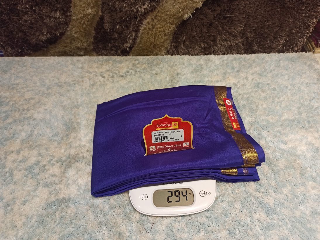 Pure Mysore Silk Saree (60 Grams )