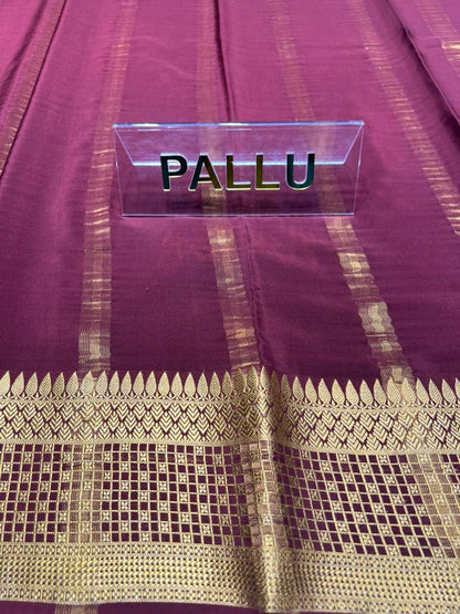 Pure Mysore Silk Saree.( 100 Gsm )