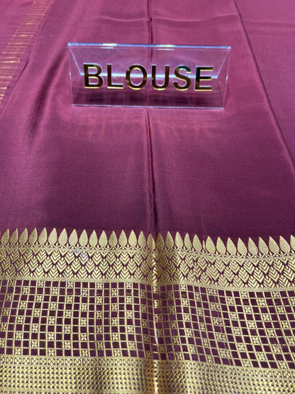 Pure Mysore Silk Saree.( 100 Gsm )
