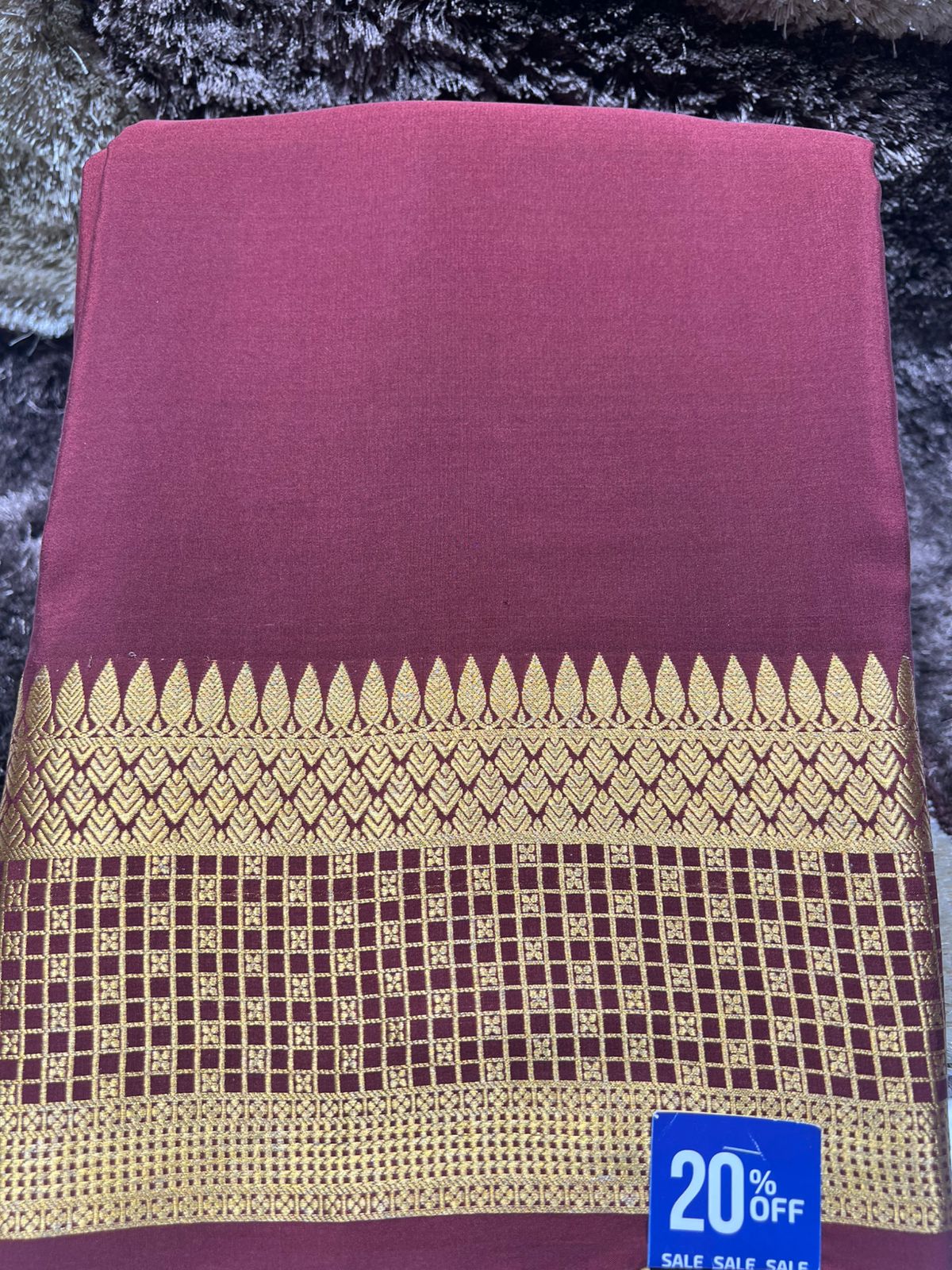 Pure Mysore Silk Saree.( 100 Gsm )