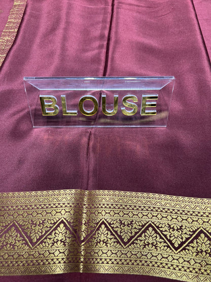 Pure Mysore Silk Saree.