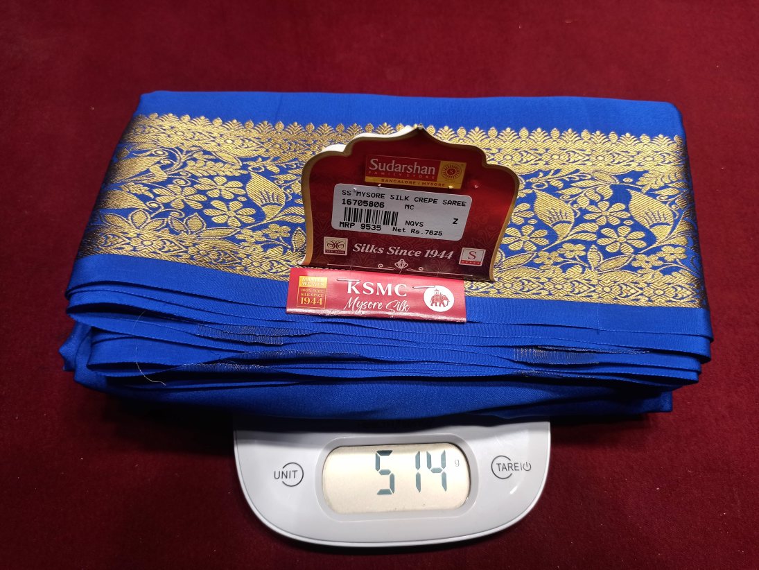 Pure Mysore Silk Saree.