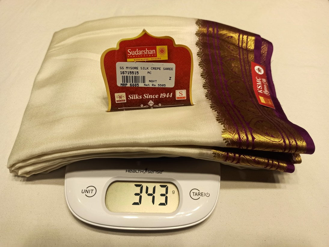 Pure Mysore Silk Saree (60 Grams )