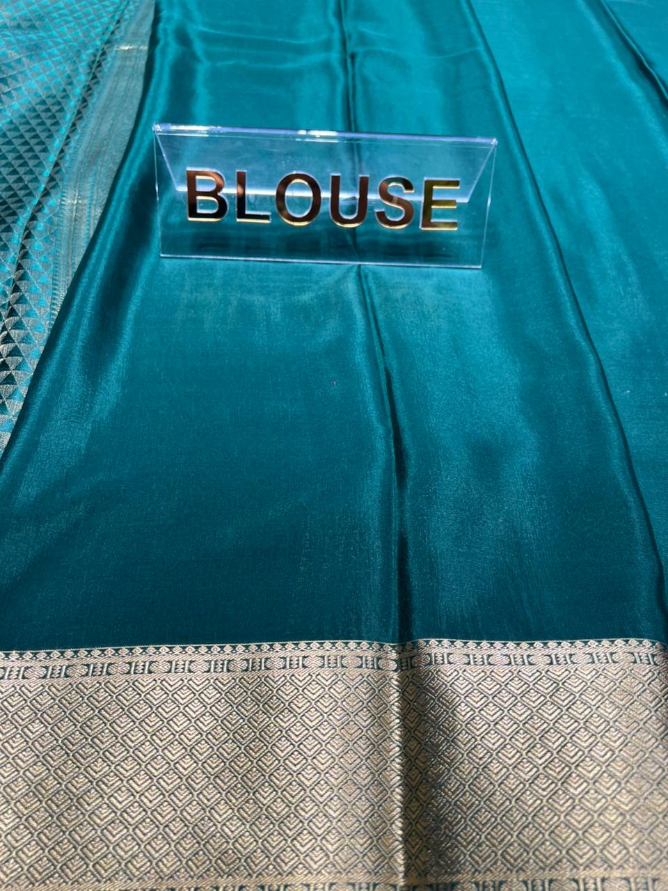 Pure Mysore Silk Saree.( 100 Gsm )