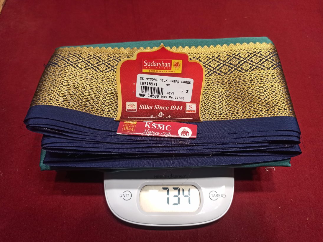 Pure Mysore Silk Saree.