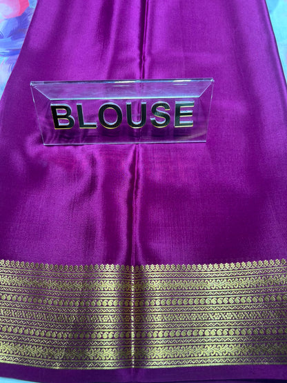 Pure Mysore Silk Saree.