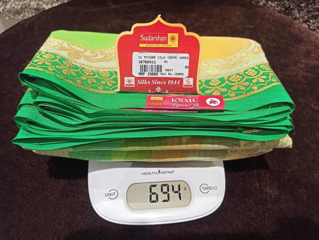 Pure Mysore Silk Saree.