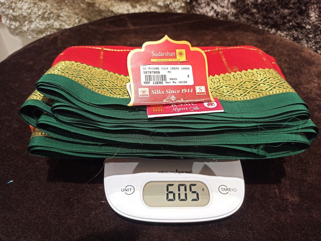 Pure Mysore Silk Saree.