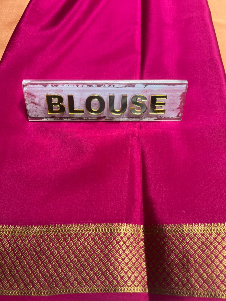 Pure Mysore Silk Saree.