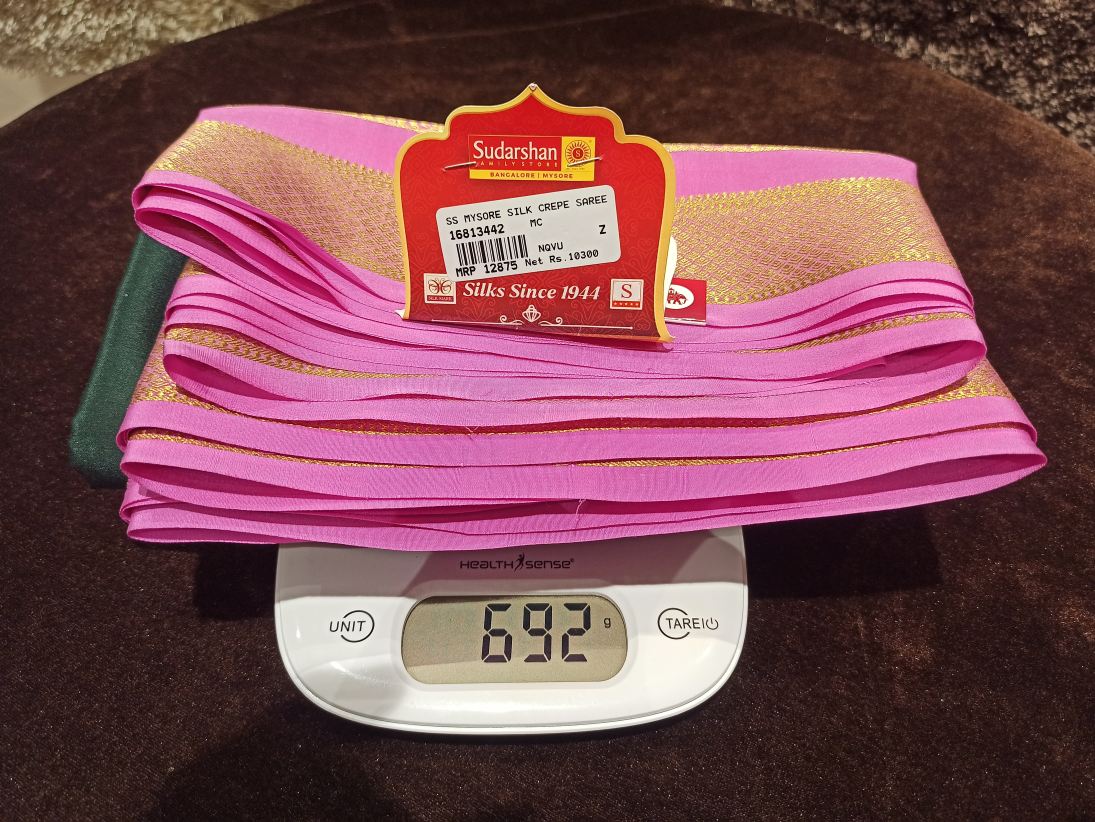 Pure Mysore Silk Saree.